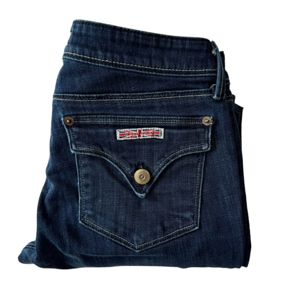 Hudson Low Rise Stretch Straight Leg Cropped Jeans